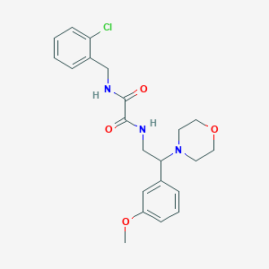 molecular formula C22H26ClN3O4 B2835416 N1-(2-chlorobenzyl)-N2-(2-(3-methoxyphenyl)-2-morpholinoethyl)oxalamide CAS No. 941976-41-6