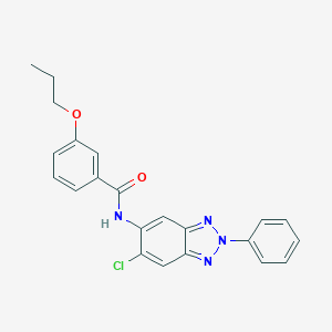 molecular formula C22H19ClN4O2 B283544 N-(6-chloro-2-phenyl-2H-1,2,3-benzotriazol-5-yl)-3-propoxybenzamide 