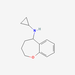 molecular formula C13H17NO B2835446 N-cyclopropyl-2,3,4,5-tetrahydro-1-benzoxepin-5-amine CAS No. 1153447-46-1