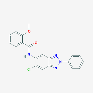 molecular formula C20H15ClN4O2 B283546 N-(6-chloro-2-phenyl-2H-1,2,3-benzotriazol-5-yl)-2-methoxybenzamide 