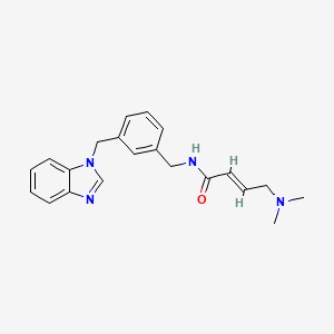 molecular formula C21H24N4O B2835486 (E)-N-[[3-(Benzimidazol-1-ylmethyl)phenyl]methyl]-4-(dimethylamino)but-2-enamide CAS No. 1465714-59-3