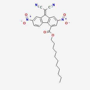 molecular formula C28H28N4O6 B2835496 undecyl 9-(dicyanomethylidene)-2,7-dinitro-9H-fluorene-4-carboxylate CAS No. 139542-68-0