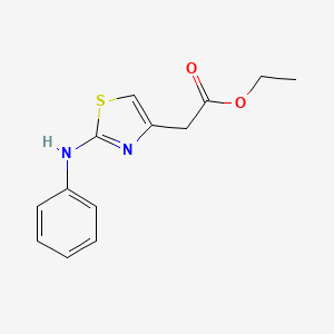 molecular formula C13H14N2O2S B2835516 Ethyl 2-[2-(phenylamino)-1,3-thiazol-4-yl]acetate CAS No. 453524-57-7