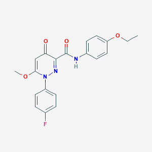 molecular formula C20H18FN3O4 B2835524 N-(4-ethoxyphenyl)-1-(4-fluorophenyl)-6-methoxy-4-oxo-1,4-dihydropyridazine-3-carboxamide CAS No. 1251692-12-2