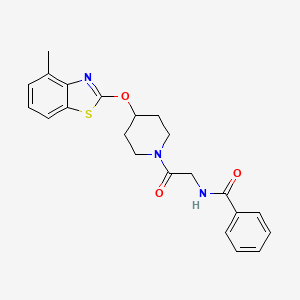N-(2-(4-((4-methylbenzo[d]thiazol-2-yl)oxy)piperidin-1-yl)-2-oxoethyl)benzamide