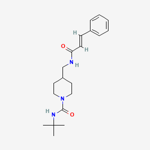 (E)-N-(tert-butyl)-4-(cinnamamidomethyl)piperidine-1-carboxamide