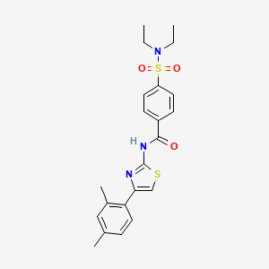 4-(diethylsulfamoyl)-N-[4-(2,4-dimethylphenyl)-1,3-thiazol-2-yl]benzamide