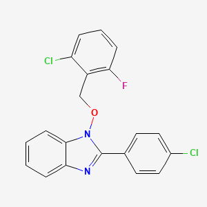 1-[(2-chloro-6-fluorobenzyl)oxy]-2-(4-chlorophenyl)-1H-1,3-benzimidazole