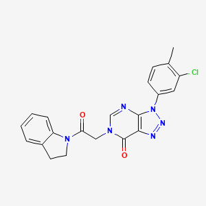 3-(3-chloro-4-methylphenyl)-6-(2-(indolin-1-yl)-2-oxoethyl)-3H-[1,2,3]triazolo[4,5-d]pyrimidin-7(6H)-one