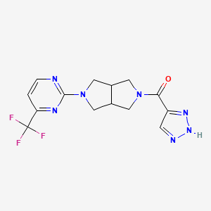 2H-Triazol-4-yl-[2-[4-(trifluoromethyl)pyrimidin-2-yl]-1,3,3a,4,6,6a-hexahydropyrrolo[3,4-c]pyrrol-5-yl]methanone