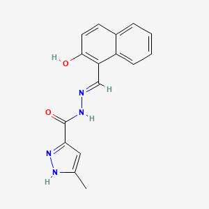 (E)-N'-((2-hydroxynaphthalen-1-yl)methylene)-3-methyl-1H-pyrazole-5-carbohydrazide