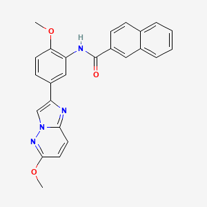 molecular formula C25H20N4O3 B2835546 N-(2-methoxy-5-(6-methoxyimidazo[1,2-b]pyridazin-2-yl)phenyl)-2-naphthamide CAS No. 953242-03-0