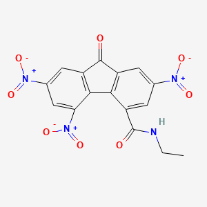 molecular formula C16H10N4O8 B2835556 N-ethyl-2,5,7-trisnitro-9-oxo-9H-fluorene-4-carboxamide CAS No. 255714-02-4