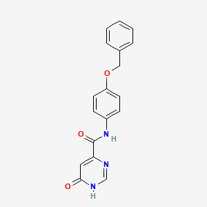 molecular formula C18H15N3O3 B2835558 N-(4-(benzyloxy)phenyl)-6-hydroxypyrimidine-4-carboxamide CAS No. 2034226-66-7