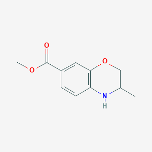 molecular formula C11H13NO3 B2835581 Methyl 3-methyl-3,4-dihydro-2H-1,4-benzoxazine-7-carboxylate CAS No. 1521333-42-5