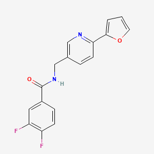 molecular formula C17H12F2N2O2 B2835586 3,4-difluoro-N-((6-(furan-2-yl)pyridin-3-yl)methyl)benzamide CAS No. 2034394-22-2