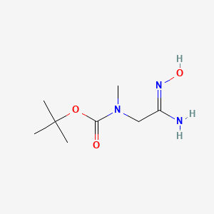 molecular formula C8H17N3O3 B2835588 tert-butyl N-[(N'-hydroxycarbamimidoyl)methyl]-N-methylcarbamate CAS No. 1009799-44-3