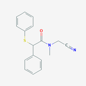 molecular formula C17H16N2OS B2835605 N-(cyanomethyl)-N-methyl-2-phenyl-2-(phenylsulfanyl)acetamide CAS No. 1333610-07-3