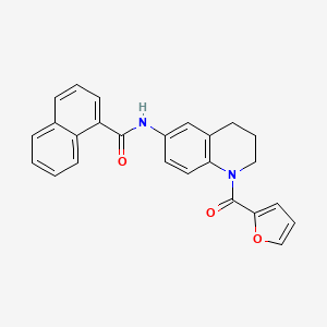 molecular formula C25H20N2O3 B2835610 N-[1-(furan-2-carbonyl)-1,2,3,4-tetrahydroquinolin-6-yl]naphthalene-1-carboxamide CAS No. 941900-13-6