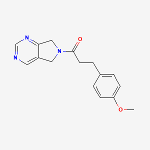 molecular formula C16H17N3O2 B2835615 3-(4-methoxyphenyl)-1-(5H-pyrrolo[3,4-d]pyrimidin-6(7H)-yl)propan-1-one CAS No. 1448038-40-1