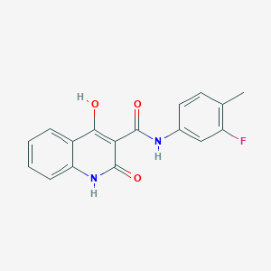 molecular formula C17H13FN2O3 B2835640 N-(3-fluoro-4-methylphenyl)-4-hydroxy-2-oxo-1,2-dihydroquinoline-3-carboxamide CAS No. 941923-50-8