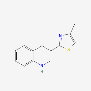 molecular formula C13H14N2S B2835649 3-(4-Methyl-1,3-thiazol-2-yl)-1,2,3,4-tetrahydroquinoline CAS No. 2230798-26-0