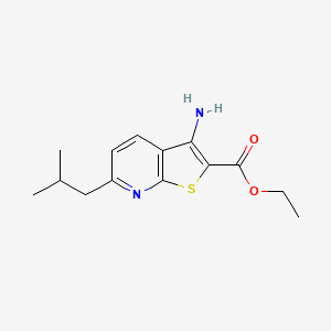 molecular formula C14H18N2O2S B2835693 ethyl3-amino-6-(2-methylpropyl)thieno[2,3-b]pyridine-2-carboxylate CAS No. 2260935-84-8