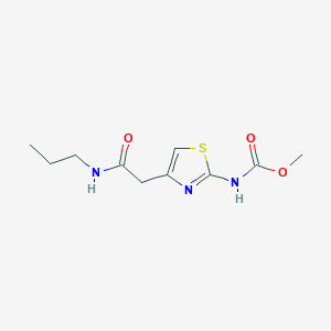 molecular formula C10H15N3O3S B2835728 Methyl (4-(2-oxo-2-(propylamino)ethyl)thiazol-2-yl)carbamate CAS No. 946283-69-8