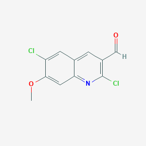molecular formula C11H7Cl2NO2 B2835744 2,6-Dichloro-7-methoxyquinoline-3-carbaldehyde CAS No. 1215387-99-7