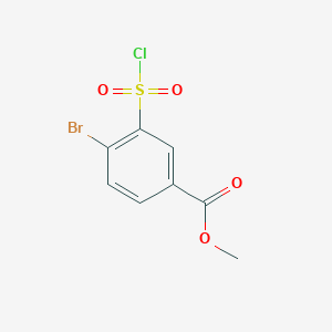 molecular formula C8H6BrClO4S B2835750 Methyl 4-bromo-3-(chlorosulfonyl)benzoate CAS No. 168969-13-9