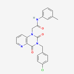 molecular formula C23H19ClN4O3 B2835809 2-(3-(4-chlorobenzyl)-2,4-dioxo-3,4-dihydropyrido[3,2-d]pyrimidin-1(2H)-yl)-N-(m-tolyl)acetamide CAS No. 923675-05-2