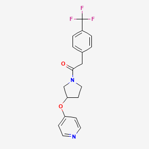 1-(3-(Pyridin-4-yloxy)pyrrolidin-1-yl)-2-(4-(trifluoromethyl)phenyl)ethanone