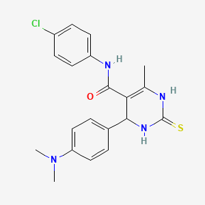 N-(4-chlorophenyl)-4-(4-(dimethylamino)phenyl)-6-methyl-2-thioxo-1,2,3,4-tetrahydropyrimidine-5-carboxamide