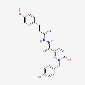 1-(4-chlorobenzyl)-N'-(3-(4-methoxyphenyl)propanoyl)-6-oxo-1,6-dihydropyridine-3-carbohydrazide