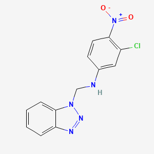molecular formula C13H10ClN5O2 B2835819 N-(1H-benzotriazol-1-ylmethyl)-3-chloro-4-nitroaniline CAS No. 438538-71-7
