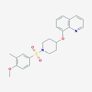 8-((1-((4-Methoxy-3-methylphenyl)sulfonyl)piperidin-4-yl)oxy)quinoline