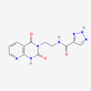 N-(2-(2,4-dioxo-1,2-dihydropyrido[2,3-d]pyrimidin-3(4H)-yl)ethyl)-1H-1,2,3-triazole-5-carboxamide