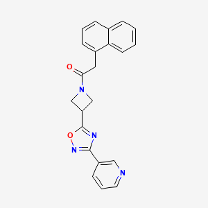 2-(Naphthalen-1-yl)-1-(3-(3-(pyridin-3-yl)-1,2,4-oxadiazol-5-yl)azetidin-1-yl)ethanone