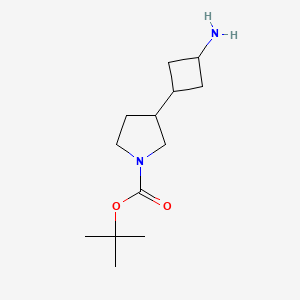molecular formula C13H24N2O2 B2835835 Tert-butyl 3-(3-aminocyclobutyl)pyrrolidine-1-carboxylate CAS No. 2356927-45-0
