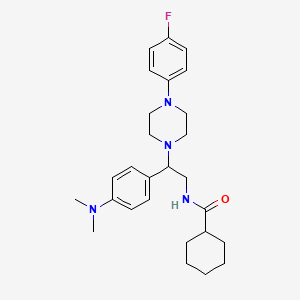 N-{2-[4-(dimethylamino)phenyl]-2-[4-(4-fluorophenyl)piperazin-1-yl]ethyl}cyclohexanecarboxamide