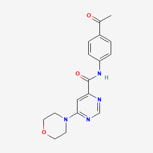 molecular formula C17H18N4O3 B2835847 N-(4-acetylphenyl)-6-morpholinopyrimidine-4-carboxamide CAS No. 1909540-07-3