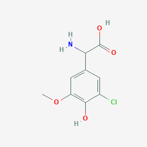 2-Amino-2-(3-chloro-4-hydroxy-5-methoxyphenyl)acetic acid