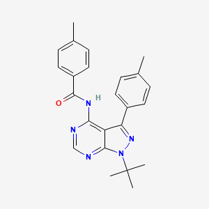 N-[1-(tert-butyl)-3-(4-methylphenyl)-1H-pyrazolo[3,4-d]pyrimidin-4-yl]-4-methylbenzenecarboxamide