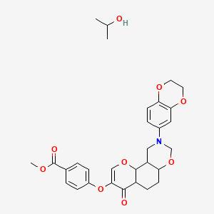 methyl 4-{[9-(2,3-dihydro-1,4-benzodioxin-6-yl)-4-oxo-4H,8H,9H,10H-chromeno[8,7-e][1,3]oxazin-3-yl]oxy}benzoate; propan-2-ol