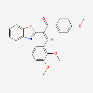 B2835863 (E)-2-(benzo[d]oxazol-2-yl)-3-(2,3-dimethoxyphenyl)-1-(4-methoxyphenyl)prop-2-en-1-one CAS No. 461674-11-3