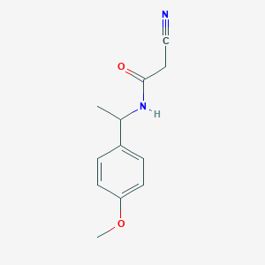 molecular formula C12H14N2O2 B2835895 2-cyano-N-[1-(4-methoxyphenyl)ethyl]acetamide CAS No. 894644-29-2