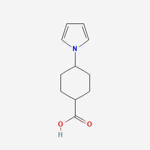 molecular formula C11H15NO2 B2835896 4-(1H-pyrrol-1-yl)cyclohexane-1-carboxylic acid CAS No. 2155840-66-5