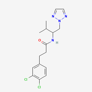 molecular formula C16H20Cl2N4O B2835903 3-(3,4-dichlorophenyl)-N-(3-methyl-1-(2H-1,2,3-triazol-2-yl)butan-2-yl)propanamide CAS No. 2034561-15-2