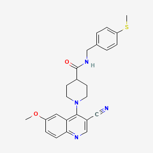 Methyl 3-methoxy-5-{[3-(4-methoxyphenyl)propanoyl]amino}-1-benzothiophene-2-carboxylate