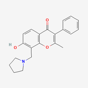 7-hydroxy-2-methyl-3-phenyl-8-(pyrrolidin-1-ylmethyl)-4H-chromen-4-one
